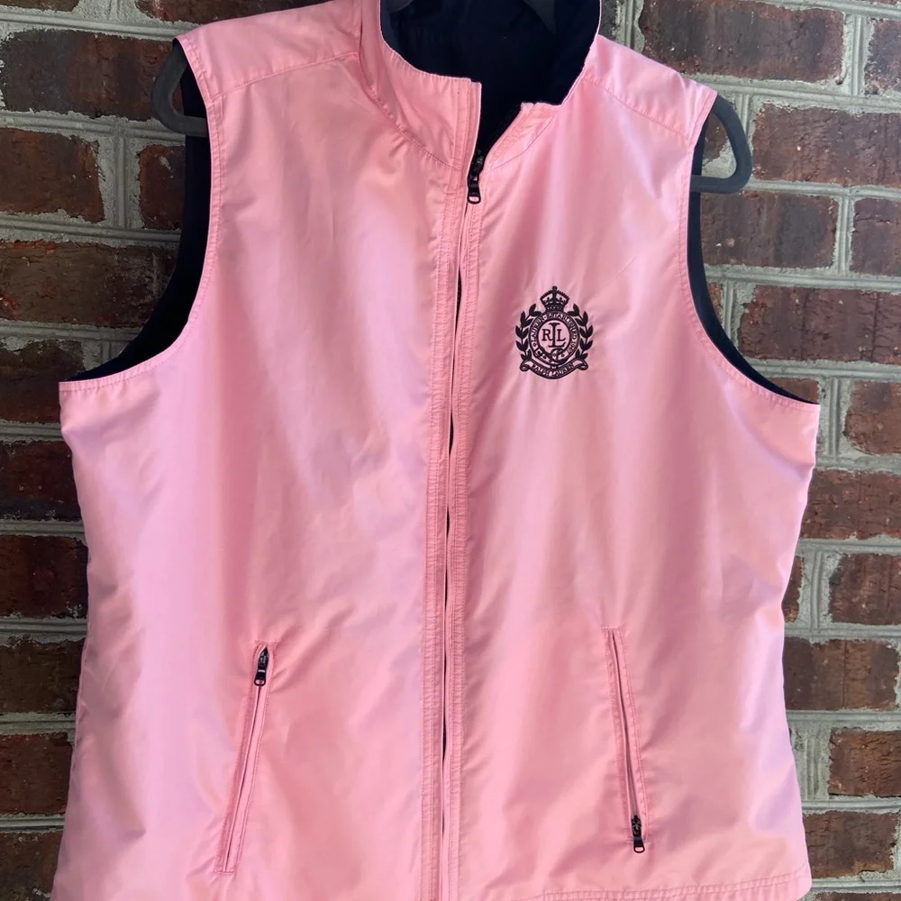 Lauren, Ralph Lauren Women’s Pink and Black Reversible Vest, Size 1X - Picture 13 of 13